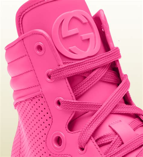 my gucci pink|pink Gucci shoes high top.